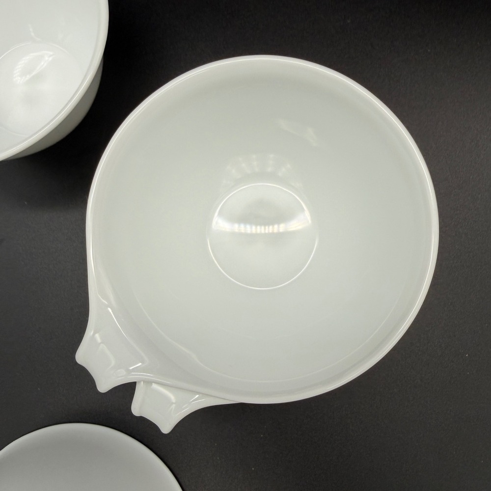 Corelle Livingware Corning White Hook Handle Stackable Teacups Set of 4 USA - Picture 5 of 6